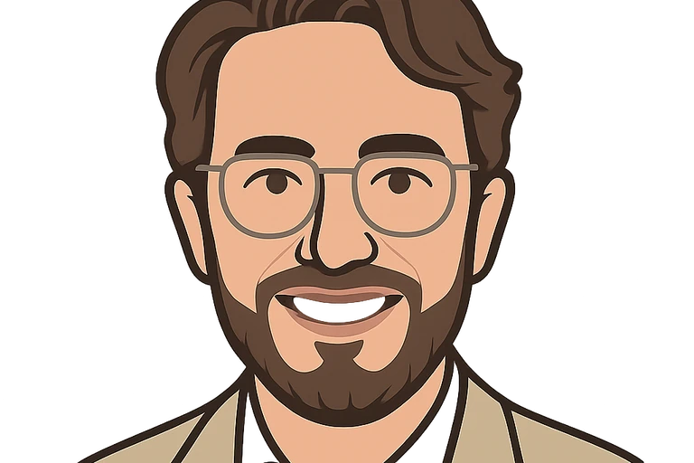 Retrato ilustrado de Màxim Huerta, periodista y escritor vinculado a El Albir