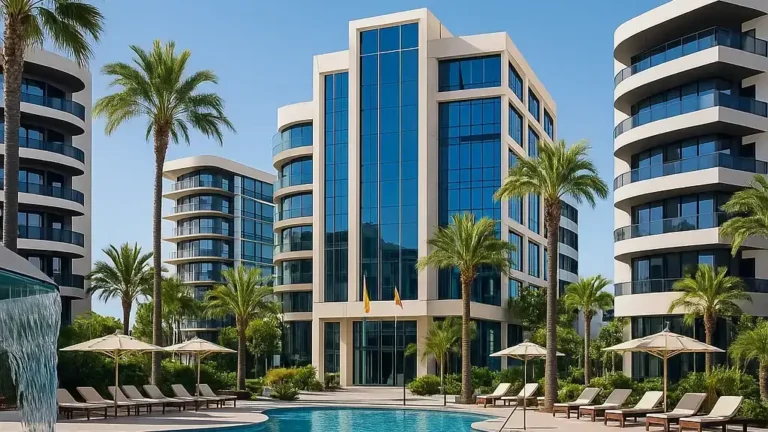 Hoteles en El Albir con piscina y palmeras al aire libre