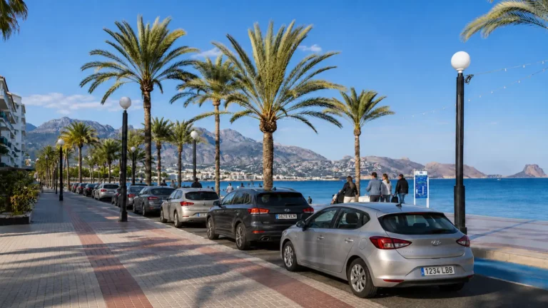 Aparcar en primera línea del paseo marítimo de El Albir